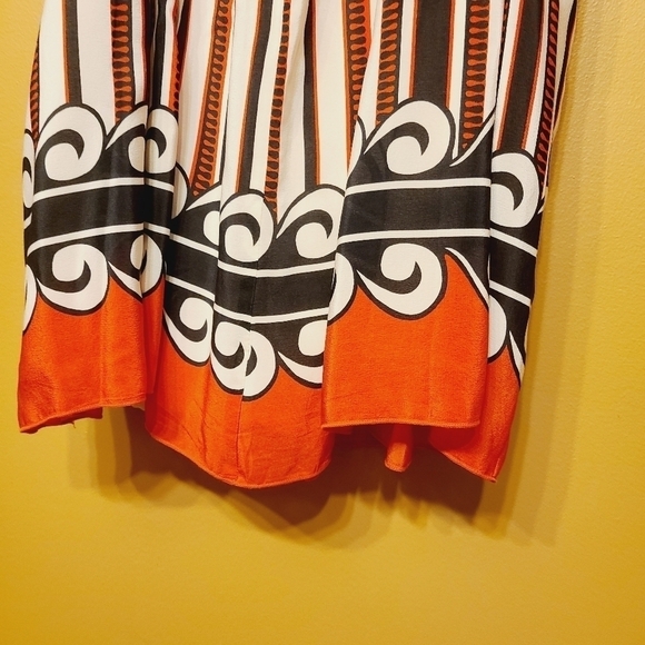 Anna Sui | Women's Mixed Print V-Neck Striped Mini Dress (Size Large) - Picture 10 of 14